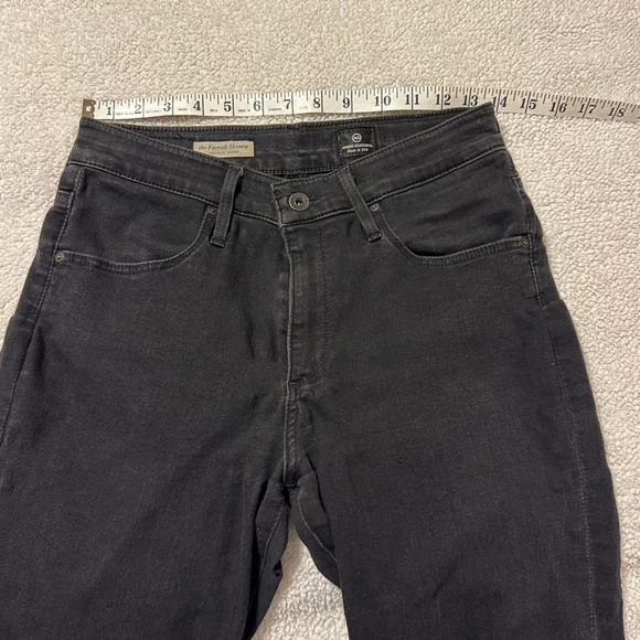 AG The Farrah High Rise Skinny Jeans Distressed Black Gray - Picture 6 of 13